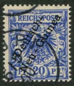 German New Guinea SC# 4  O/P on issue of Germany 20pf Used