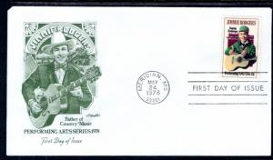 US 1755 Jimmie Rodgers Artmaster U/A FDC