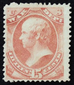 U.S. Mint Stamp Scott #O90 15c War Dept Official. NH. Scott: $40.00