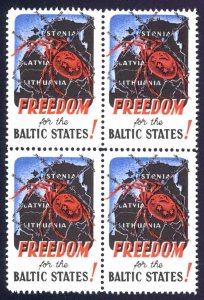 Estonia, Latvia, Lithuania (CINDERELLA) MH block/4 Propaganda Stamp FREEDOM