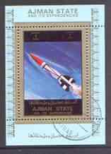 Ajman 1972 History of Space individual perf sheetlet #02 ...