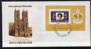 Grenada Grenadines 273 Queen Elizabeth II Silver Jubilee U/A FDC