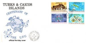 Turks & Caicos Is., Worldwide First Day Cover, U.P.U. Universal Postal Union