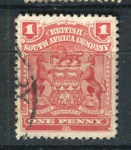 RHODESIA; 1898 early classic Springbok issue fine used 1d. value