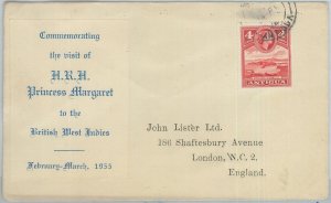 82585 - ANTIGUA - Postal History -  Special Cover - ROYALTY  1955