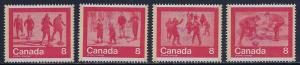 Canada Scott #'s 644 - 647 MNH