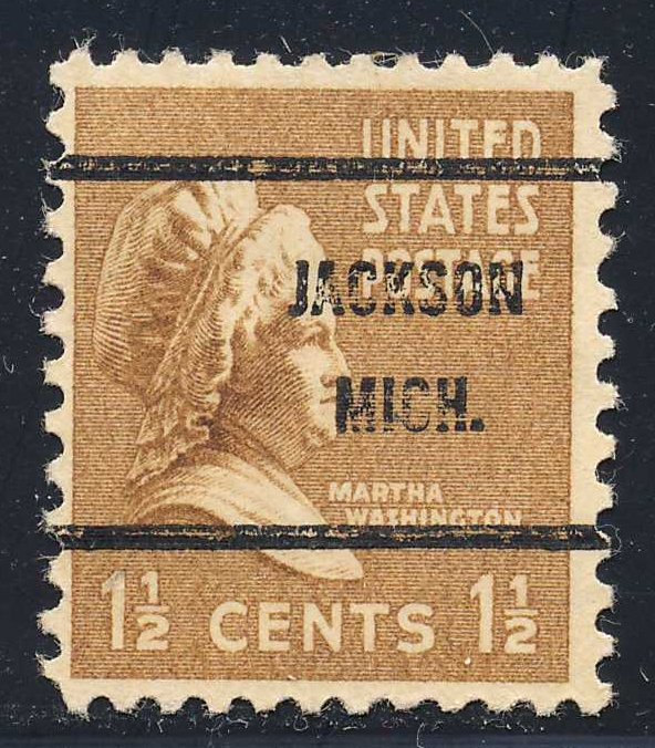 Jackson MI, 805-61 Bureau Precancel, 1½¢ M. Washington