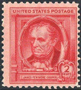 SC#860 2¢ Famous Americans: James Fenimore Cooper Single (1940) MNH