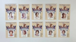 GAMBIA FIRST LADIES OF THE UNITED STATES - ENTIRE SET OF 53 S/S & 3 SHEETS - MNH