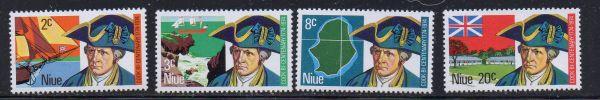 Niue Sc 163-6 1974 Capt Cook's Landing stamp set mint NH