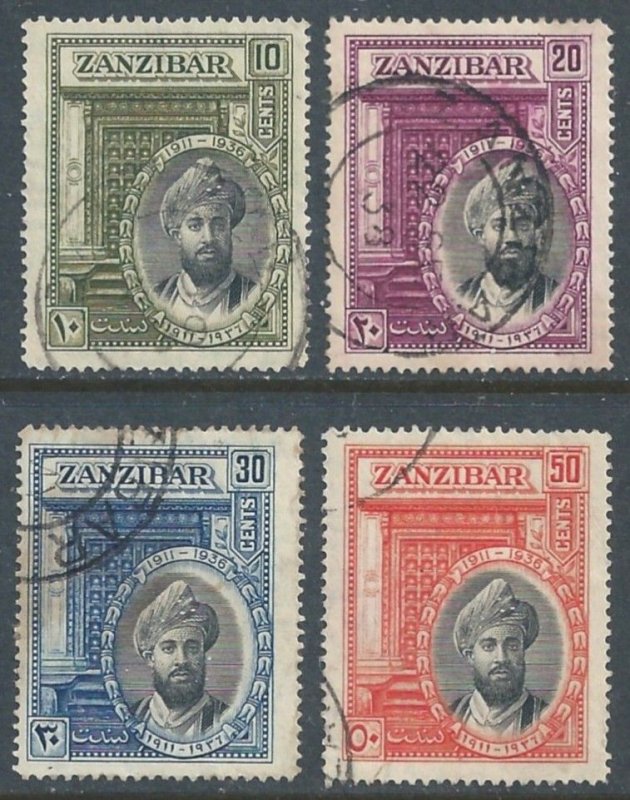 Zanzibar #214-17 Used Reign of Sultan Harub