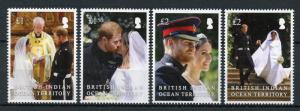 BIOT Royalty Stamps 2018 MNH Prince Harry & Meghan Royal Wedding 4v Set