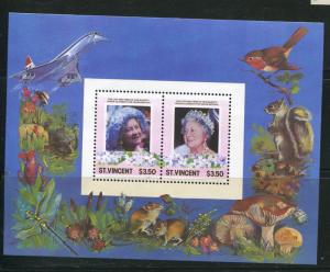 St. Vincent  Souvenir Sheet Queen Mother Royalty  MNH  5893