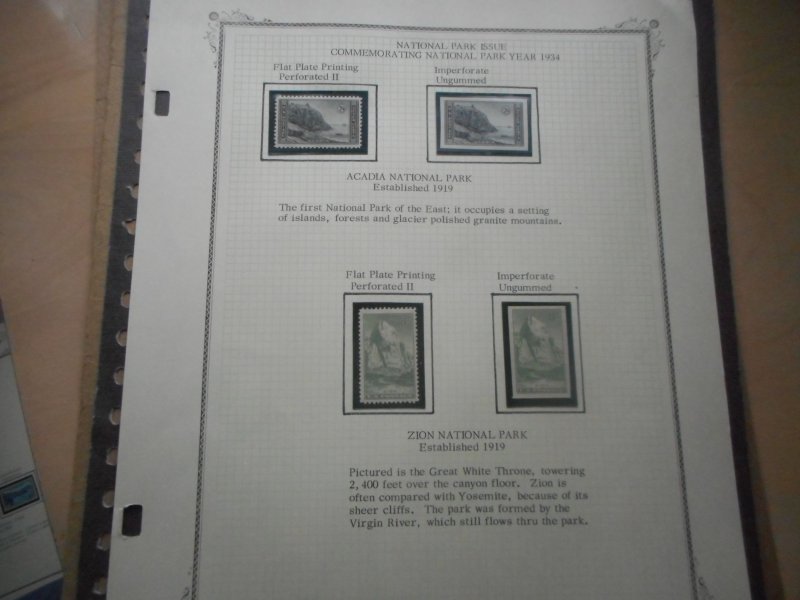 U.S. Mint Collection...#'s 740-749 F-VFOG (H)  & 756-765 VFNH on Album P...