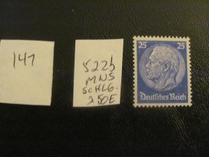 GERMANY 1933 MNH SIGNED SCHLEGEL MI. 522B SET XF 250 EUROS (147)