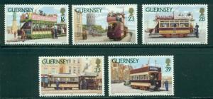 Guernsey Scott #503-507 MNH Historic Trams CV$4+