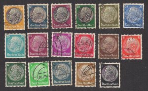 GERMANY SC# 415-31 F-VF U 1933-36