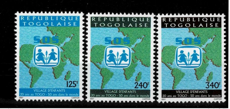 Togo 2001 - Mi. 2979II 2980II SOS Children's Village Kinderdorf UNICEF 3...