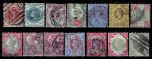 Great Britain QV 1897/1900 Jubilee Set to 1/- ☀ used