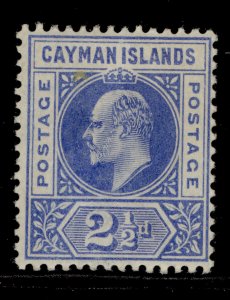 CAYMAN ISLANDS EDVII SG5, 2½d bright blue, VLH MINT. Cat £11.