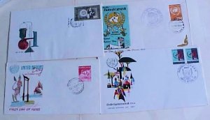 THAILAND  FDC 4 DIFF. FROM 1958 CACHET UNADDRESSED