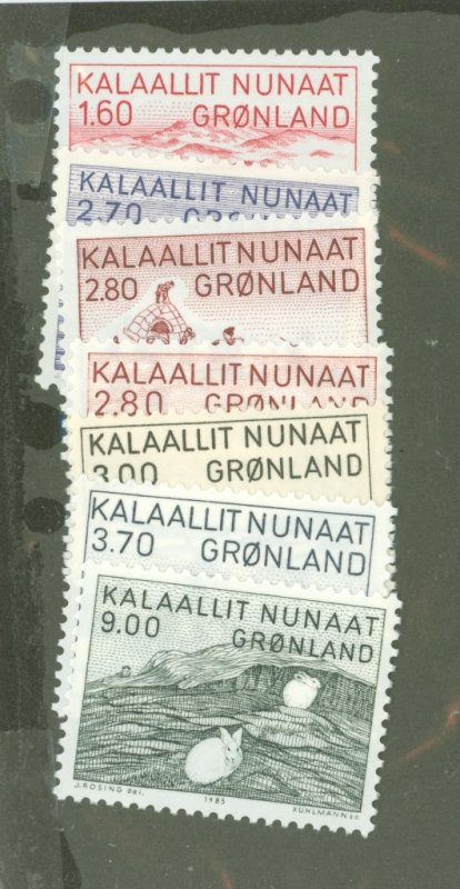 Greenland #112-118  Single (Complete Set)