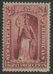 #PR88 84c 1885 NEWSPAPER STAMP VF OG LH CV $850 BV842