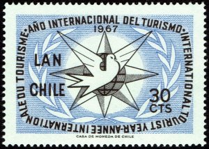Chile #C278  MNH - Bird Dove Intl Tourism Year (1967)