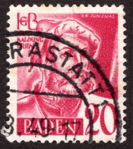 1948, Baden 20pf, Used, Sc 5N37