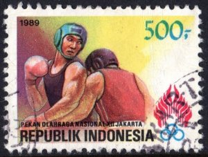 Indonesia SC#1406 500 Rp National Sports Week (1989) Used