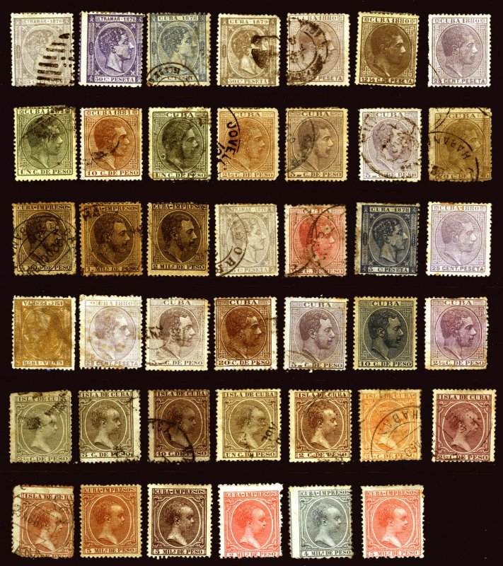 Early King Alfonso Lot 1876-99 Mint & Used Fresh 41 items