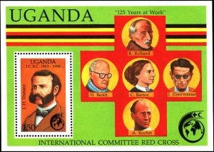 Uganda #622-626, Complete Set(5), 1988, Red Cross, Medical, Never Hinged