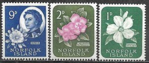Norfolk Island Stamps Flowers Queen Elizabeth Mint 