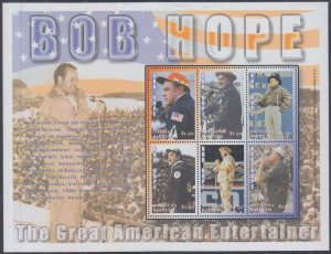 ANTIGUA & BARBUDA Sc# 2582a-f MNH S/S of 6 DIFF HONOURING BOB HOPE