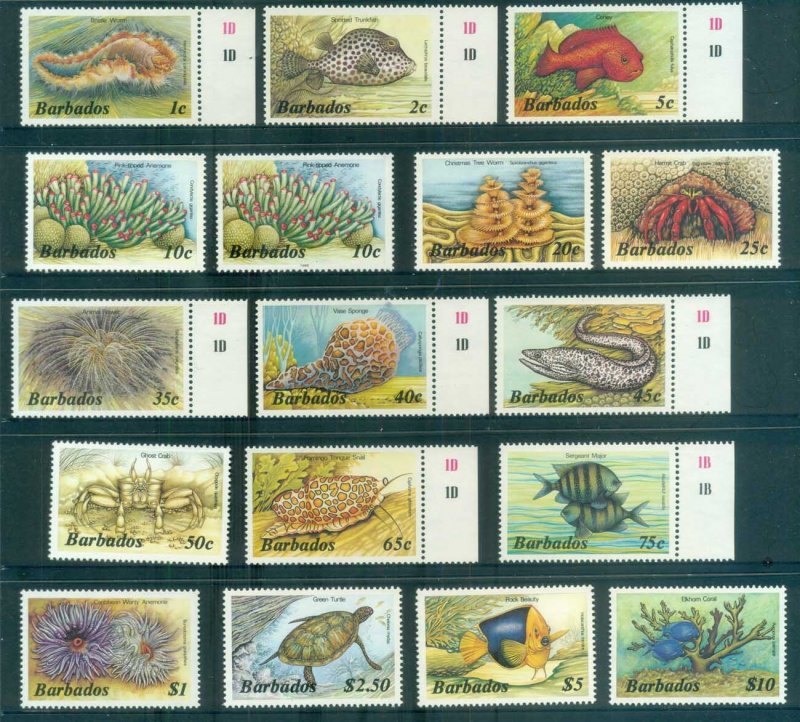 Barbados 1985 Marine Life MUH lot81052