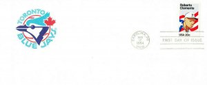 FDC #2097 Roberto Clemente Toronto Blue Jays Baseball Club Cover Puerto Rico '84