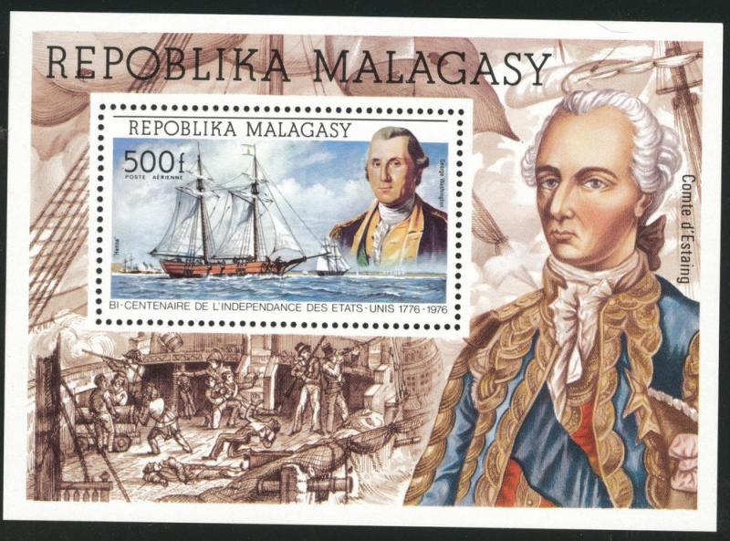 Madagascar Malagasy Scott C140 MNH** 1975 Bicentennial sheet