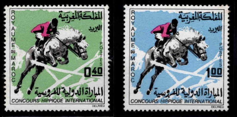 Morocco Scott 163-164 MNH** Horse show set