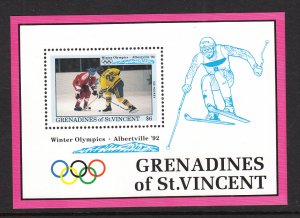 St Vincent Grenadines 926 Winter Olympics Souvenir Sheet MNH VF