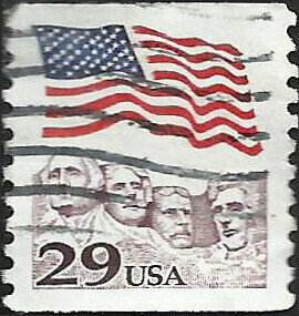 # 2523 USED FLAG OVER MOUNT RUSHMORE    