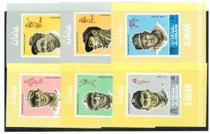 P2966 - BASEBALL, AJMAN MICHEL BLOCK A109/F109 6 BLOCKS IMPERF-