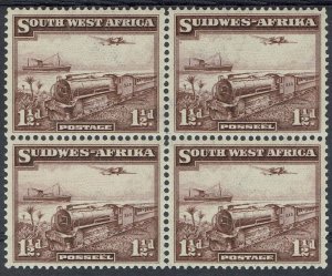 SOUTH WEST AFRICA 1937 TRAIN 1½D MNH ** BLOCK 