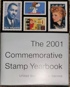 2001 Mint Set Commemorative Stamp USPS Yearbook Album - MNH Stamps included