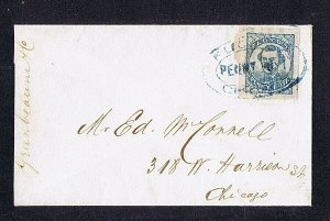 US 68L1 SC 68L1 jumbo local stamp Floyds Penny Post Chicago 1860 PF cert