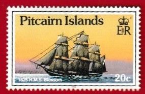 PITCAIRN ISLANDS SCOTT#301a 1990 20c HMS BLOSSOM SURVEY SHIP - MNH