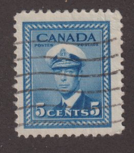 Canada 255 King George VI WWII War 5¢ 1942