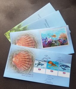 Malaysia Marine Life Series VI 2004 Whale Dolphin Octopus (FDC pair) *see scan