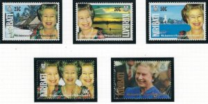 Kiribati 582-86 MNH 1992 QEII 40th anniversary on Throne (ak4061)