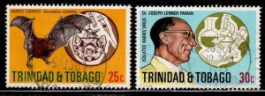 Trinidad & Tobago #249-50 ~ Cplt Set 2 ~ Rabies, Doctor ~ Used,  25c PD  (1975)