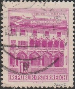 Austria #694 1962 1.20sh Purple Kornmesserhaus, Bruck. USED-VF-VLHM.